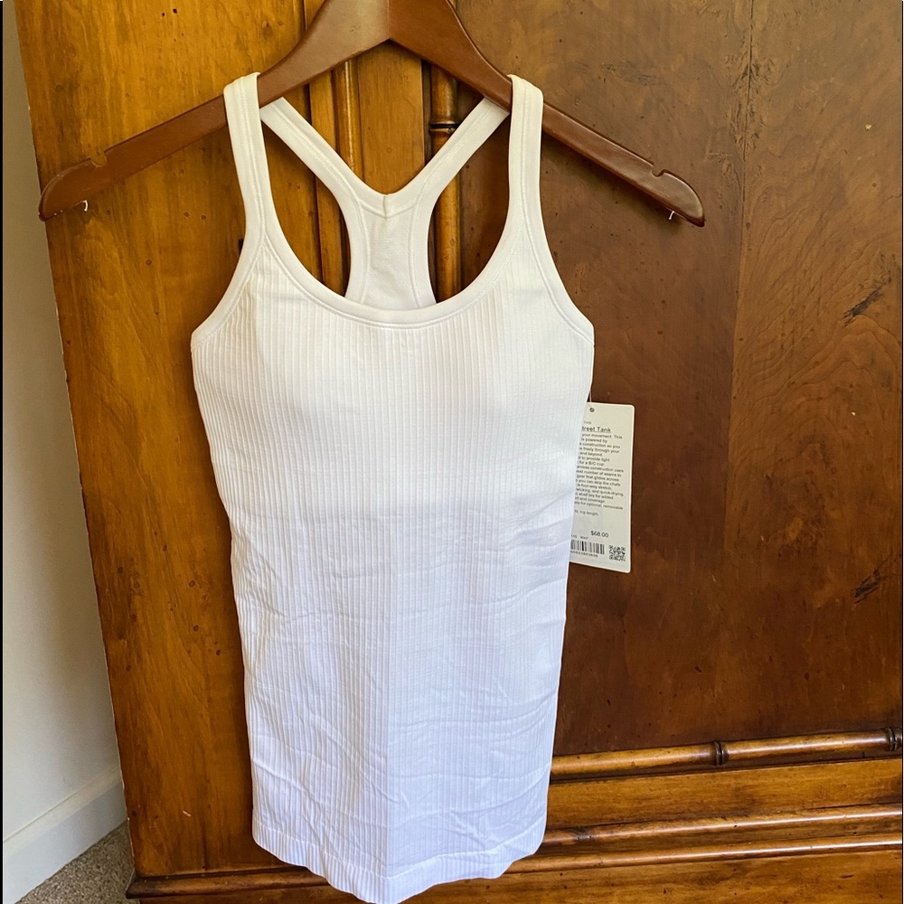 NWT Lululemon Ebb To Street Tank White Size 4